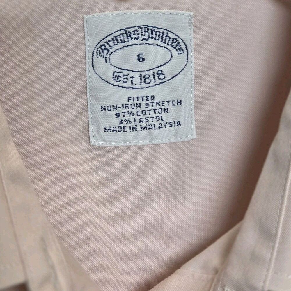 Brooks Brothers Cotton Sleeveless Button Down Shirt Women's Size 6 Pink No Iron - Picture 4 of 6